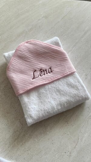 Cape de bain bébé personnalisée avec prénom