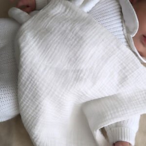 Doudou plat bébé personnalisé en gaze de coton - MYA