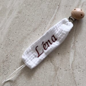 Attache tétine personnalisée avec prénom – Accessoire pratique & sécurisé pour bébé