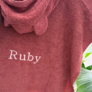 Poncho enfant personnalisé en coton 5-7 ans