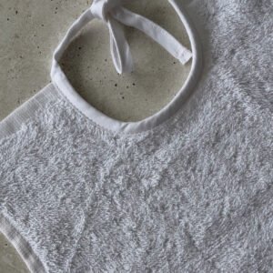 Bavoir bébé classique blanc en 100% coton
