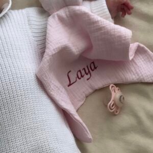 Doudou tête de lapin bébé personnalisé - LAYA