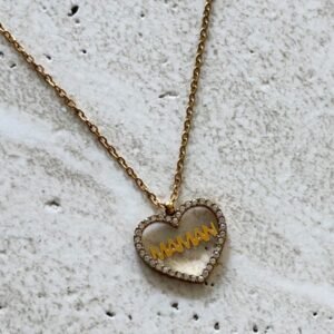 Collier Cœur "Maman" – En Acier Inoxydable